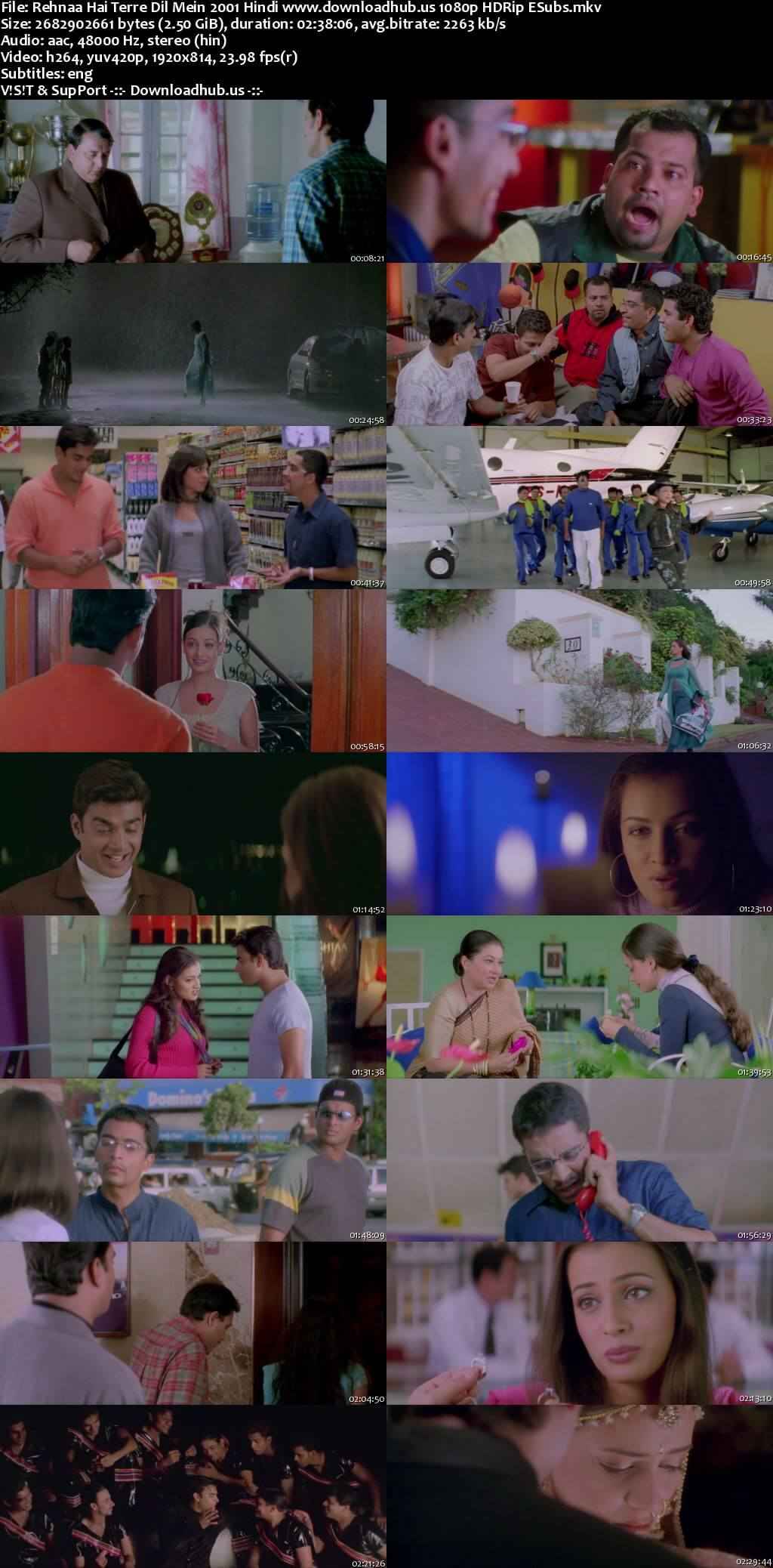 Rehnaa Hai Terre Dil Mein 2001 Hindi Movie DD2.0 1080p 720p 480p HDRip ESubs x264 HEVC Rehnaa Hai Terre Dil Mein 2001 Hindi Movie DD2.0 1080p 720p 480p HDRip ESubs x264 HEVC
