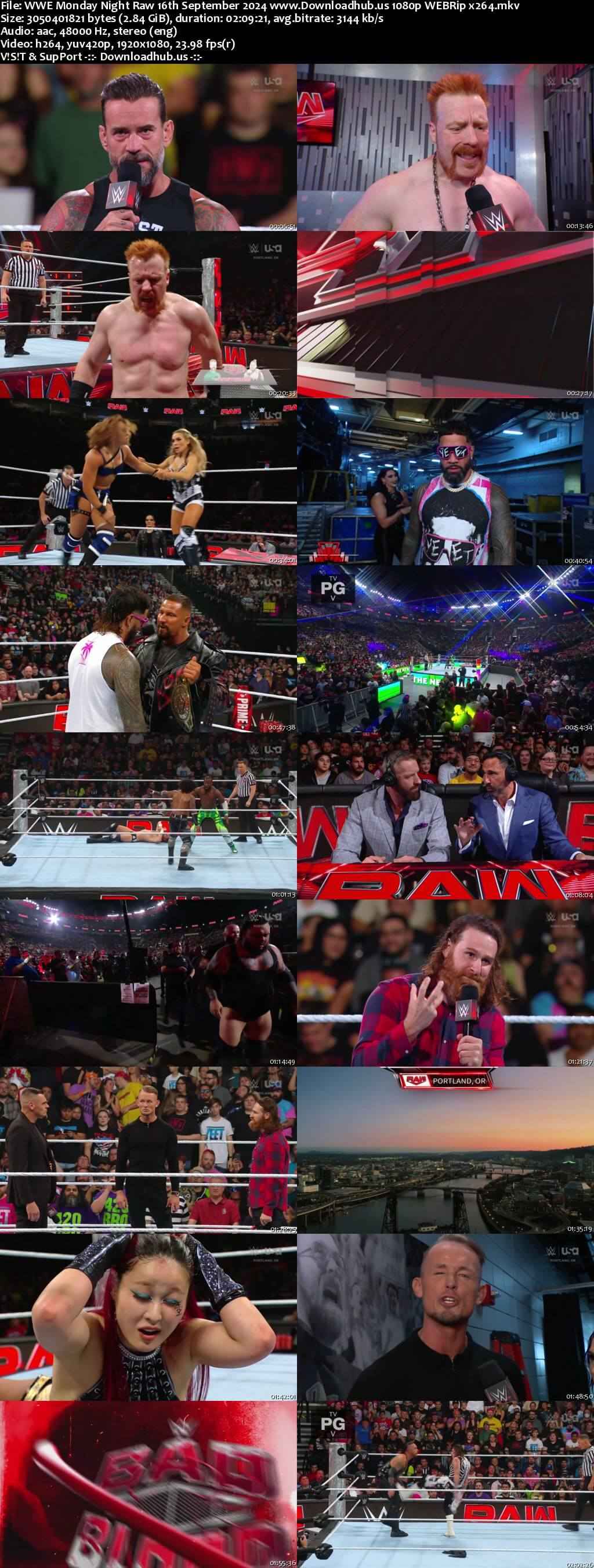 WWE Monday Night Raw 16th September 2024 1080p 720p 550MB WEBRip 480p WWE Monday Night Raw 16th September 2024 1080p 720p 550MB WEBRip 480p