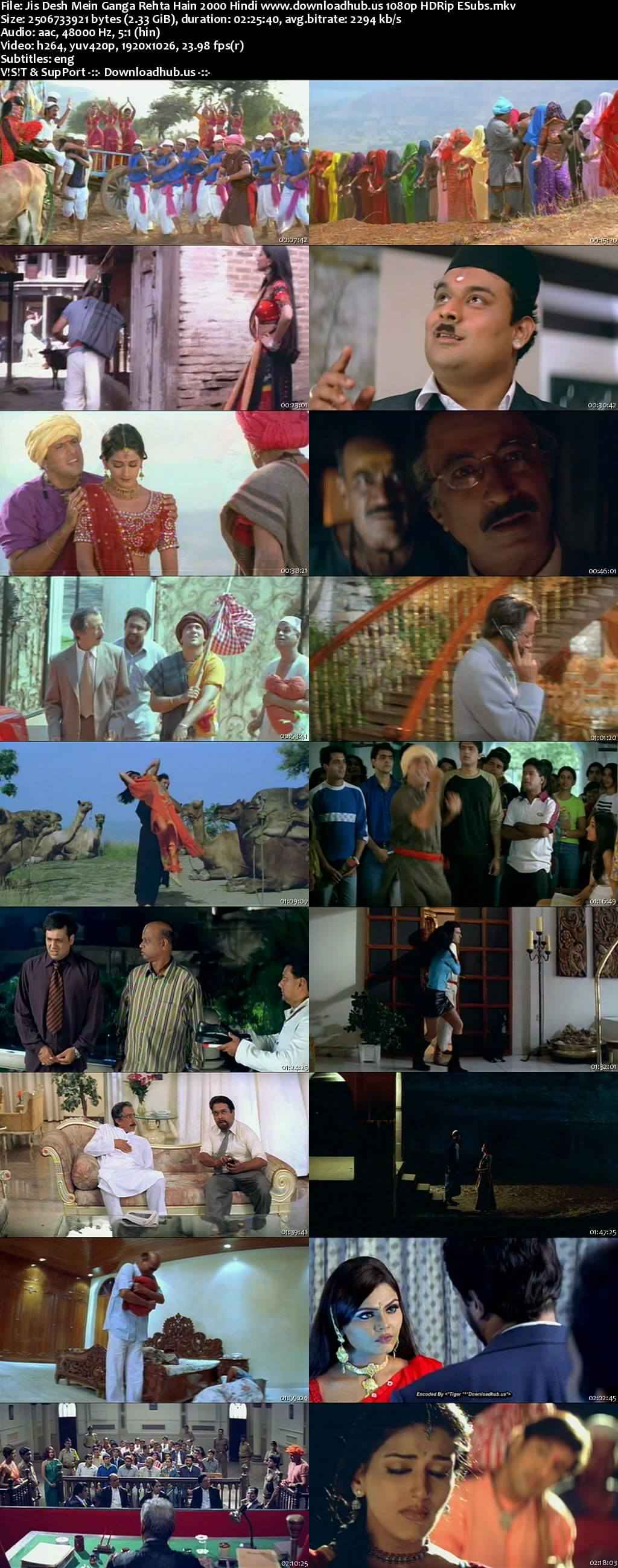 Jis Desh Mein Ganga Rehta Hain 2000 Hindi Movie DD5.1 1080p 720p 480p HDRip ESubs x264 HEVC Jis Desh Mein Ganga Rehta Hain 2000 Hindi Movie DD5.1 1080p 720p 480p HDRip ESubs x264 HEVC