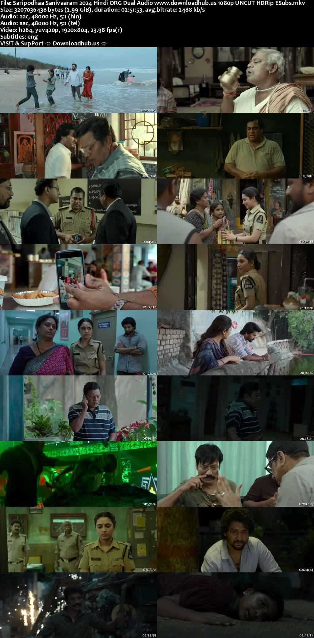 Saripodhaa Sanivaaram 2024 Hindi ORG Dual Audio Movie DD5.1 1080p 720p 480p UNCUT HDRip ESubs HEVC Saripodhaa Sanivaaram 2024 Hindi ORG Dual Audio Movie DD5.1 1080p 720p 480p UNCUT HDRip ESubs HEVC