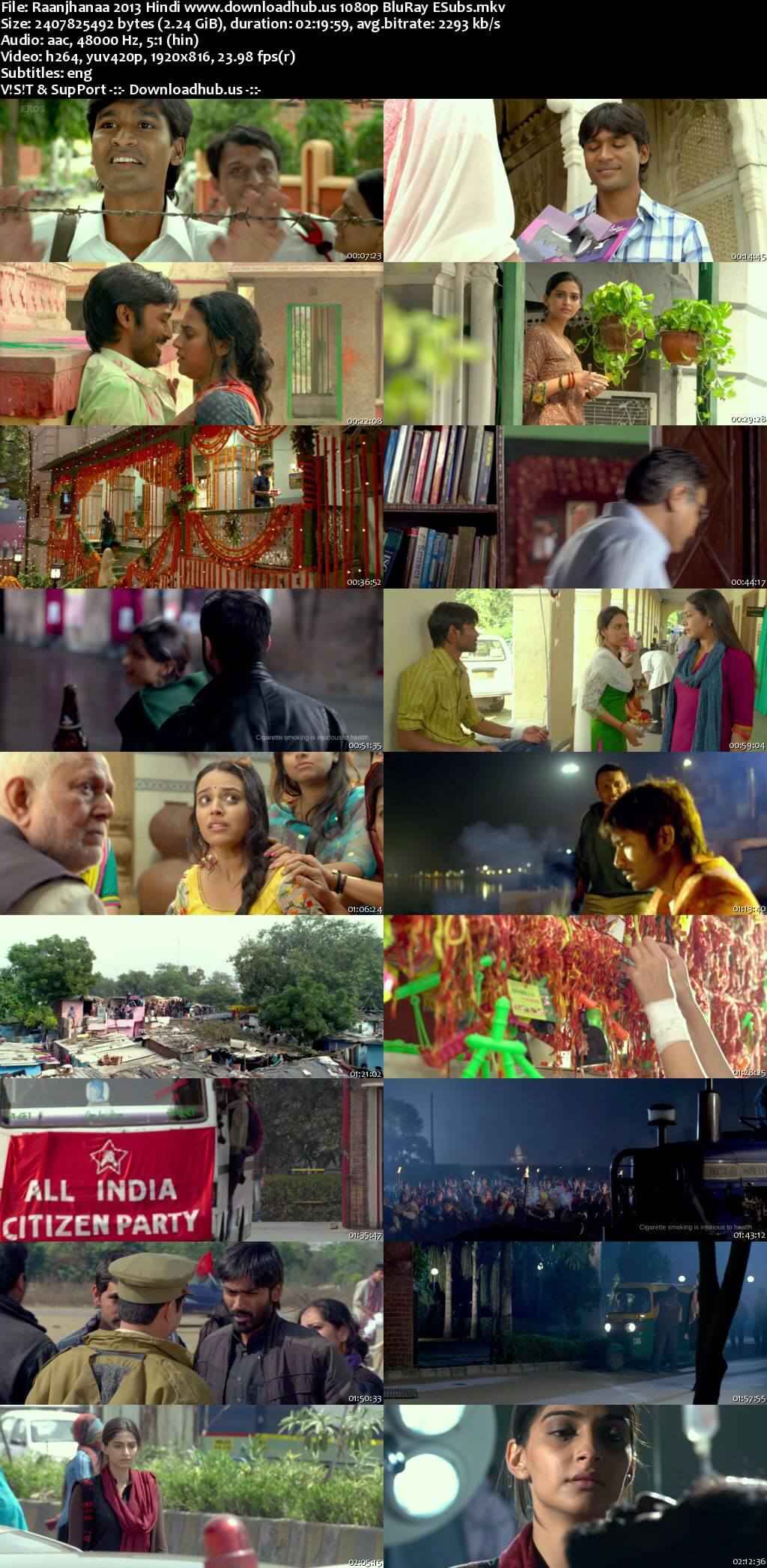 Raanjhanaa 2013 Hindi Movie DD5.1 1080p 720p 480p BluRay ESubs x264 HEVC Raanjhanaa 2013 Hindi Movie DD5.1 1080p 720p 480p BluRay ESubs x264 HEVC