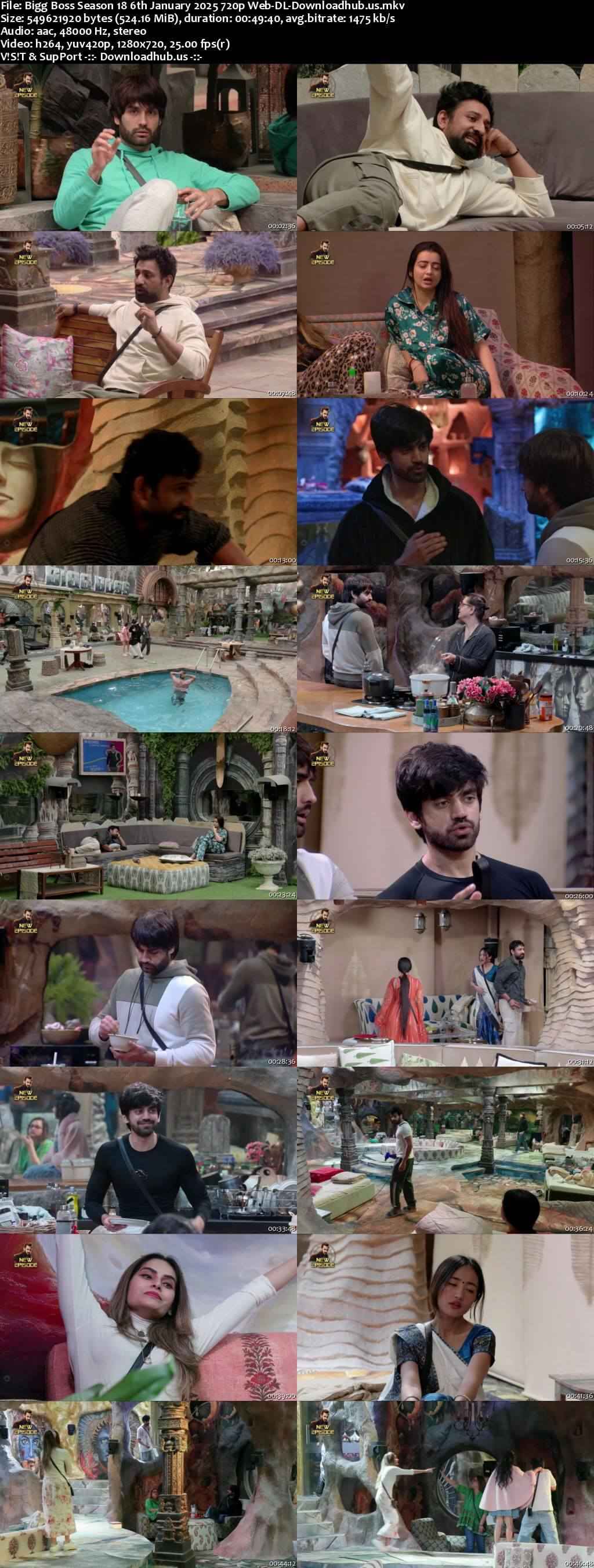 Bigg Boss Season 18 6 January 2025 Episode 93 Web-DL 720p 480p Bigg Boss Season 18 6 January 2025 Episode 93 Web-DL 720p 480p