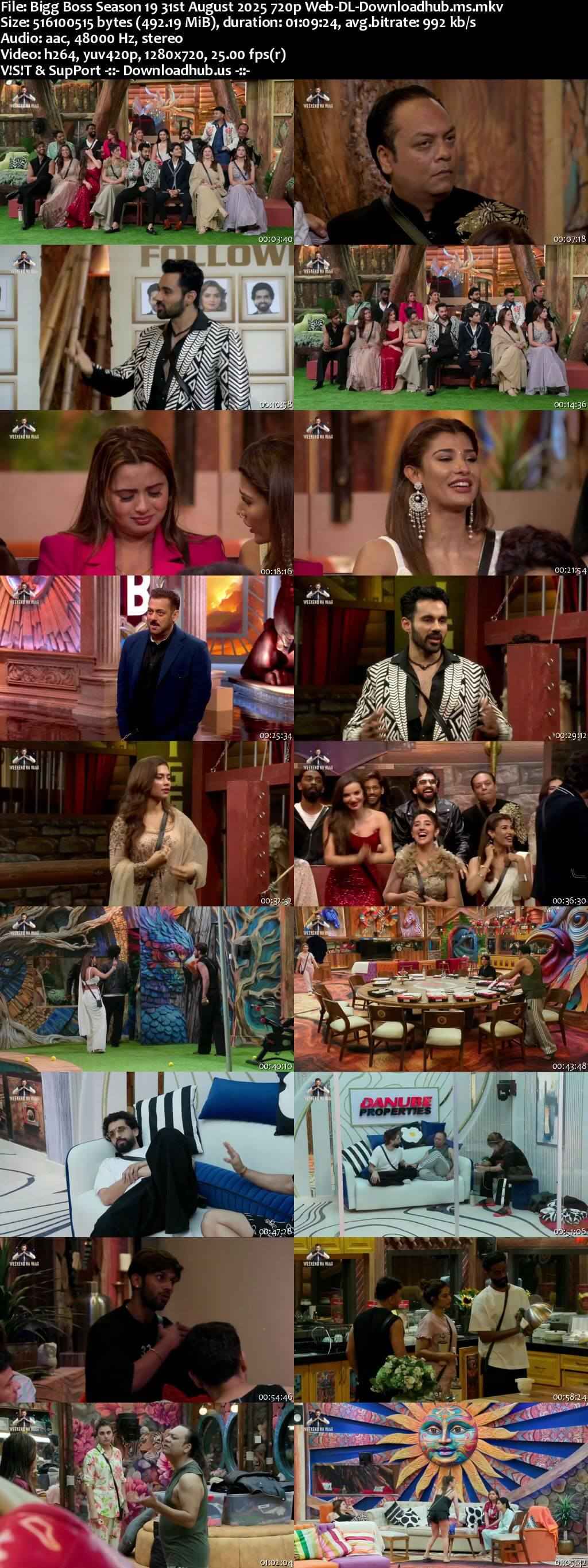 Bigg Boss Season 19 31 August 2025 Episode 8 Web-DL 720p 480p