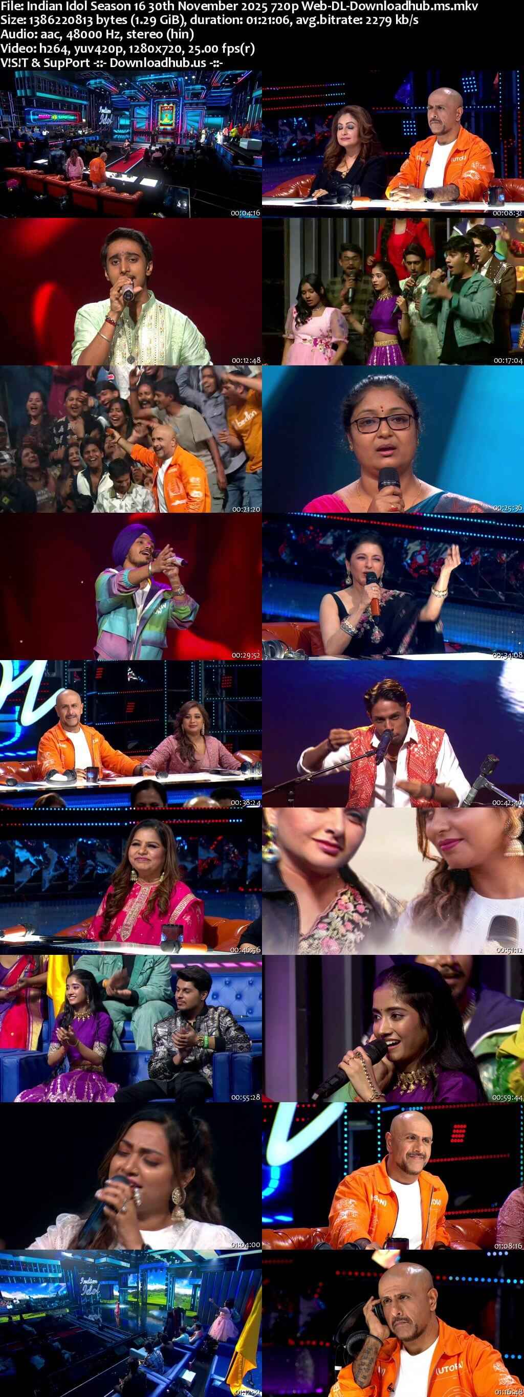 Indian Idol Season 16 30 November 2025 Episode 14 Web-DL 720p 480p