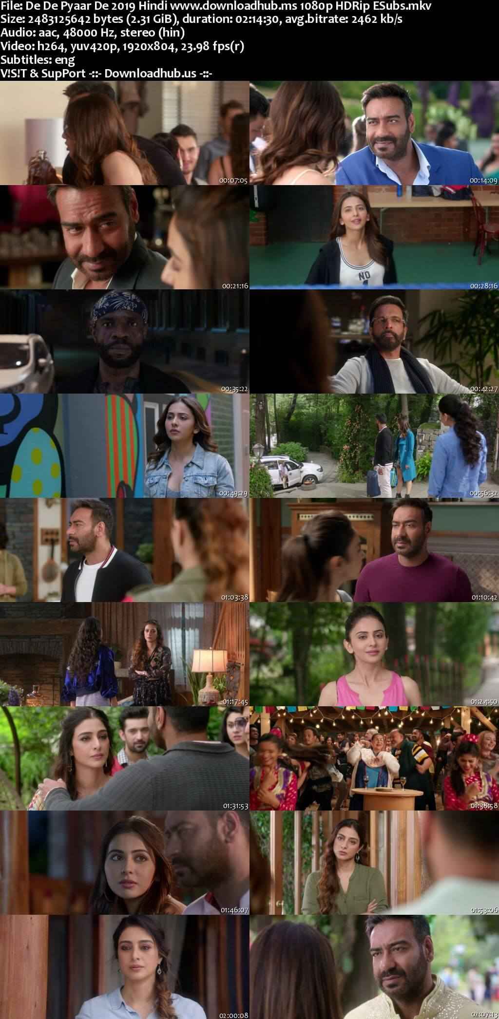 De De Pyaar De 2019 Hindi Movie DD2.0 1080p 720p 480p HDRip ESubs x264 HEVC