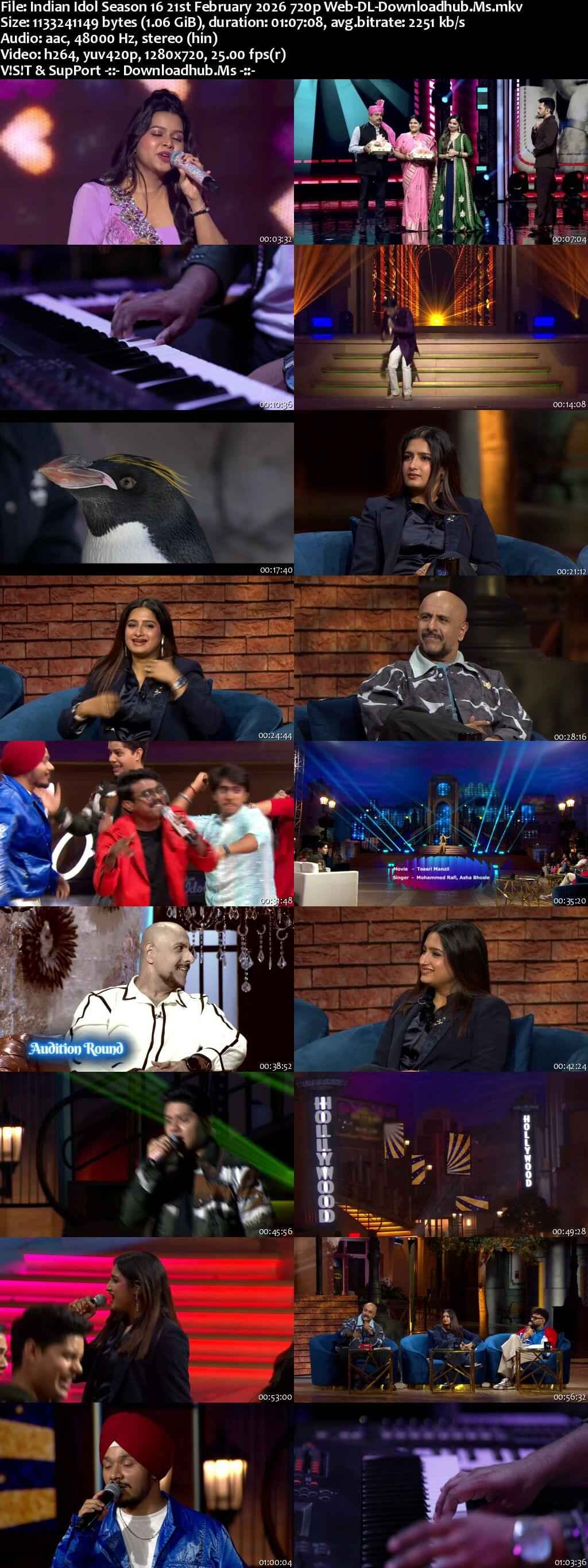 Indian Idol Season 16 21 February 2026 Episode 38 Web-DL 720p 480p Indian Idol Season 16 21 February 2026 Episode 38 Web-DL 720p 480p