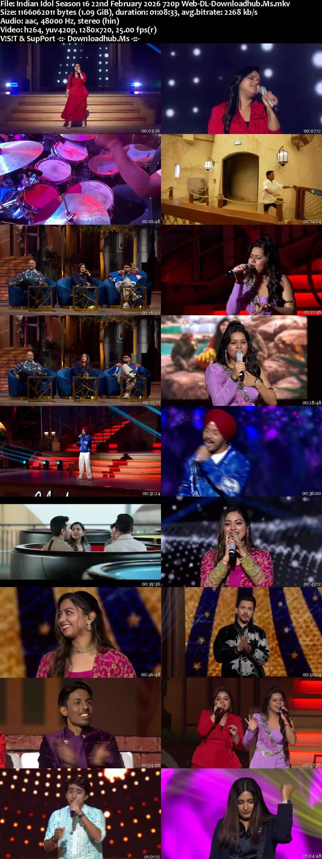 Indian Idol Season 16 22 February 2026 Episode 39 Web-DL 720p 480p Indian Idol Season 16 22 February 2026 Episode 39 Web-DL 720p 480p